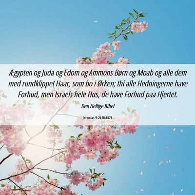 Picture 06 - Jeremias 9:26 DA1871 - Ægypten og Juda og Edom og Ammons Børn og Moab - Bible Verse Picture