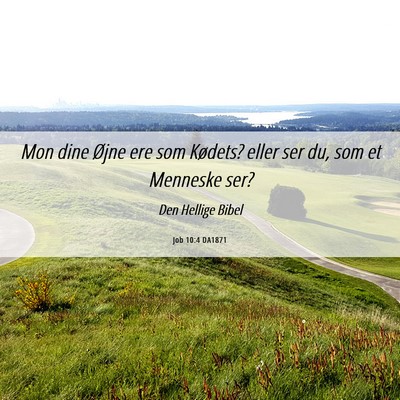 Picture 06 - Job 10:4 DA1871 - Mon dine Øjne ere som Kødets? eller ser du, som - Bible Verse Picture