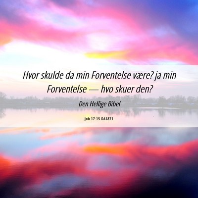 Picture 06 - Job 17:15 DA1871 - Hvor skulde da min Forventelse være? ja min - Bible Verse Picture