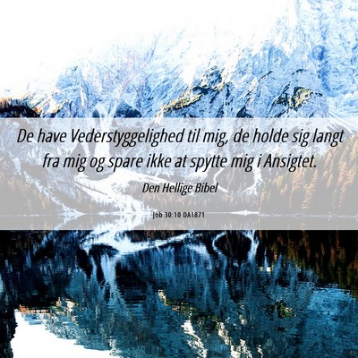 Picture 06 - Job 30:10 DA1871 - De have Vederstyggelighed til mig, de holde sig - Bible Verse Picture