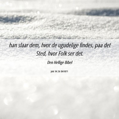 Picture 06 - Job 34:26 DA1871 - han slaar dem, hvor de ugudelige findes, paa det - Bible Verse Picture