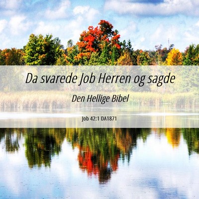 Picture 06 - Job 42:1 DA1871 - Da svarede Job Herren og - Bible Verse Picture