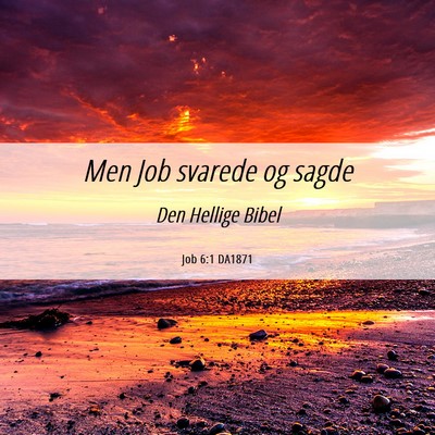 Picture 06 - Job 6:1 DA1871 - Men Job svarede og - Bible Verse Picture