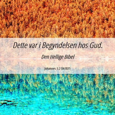 Picture 06 - Johannes 1:2 DA1871 - Dette var i Begyndelsen hos - Bible Verse Picture
