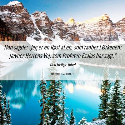Picture 06 - Johannes 1:23 DA1871 - Han sagde: „Jeg er en Røst af en, som raaber i - Bible Verse Picture