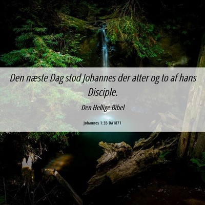 Picture 06 - Johannes 1:35 DA1871 - Den næste Dag stod Johannes der atter og to af - Bible Verse Picture