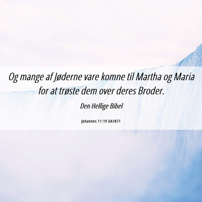Picture 06 - Johannes 11:19 DA1871 - Og mange af Jøderne vare komne til Martha og - Bible Verse Picture