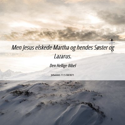 Picture 06 - Johannes 11:5 DA1871 - Men Jesus elskede Martha og hendes Søster og - Bible Verse Picture