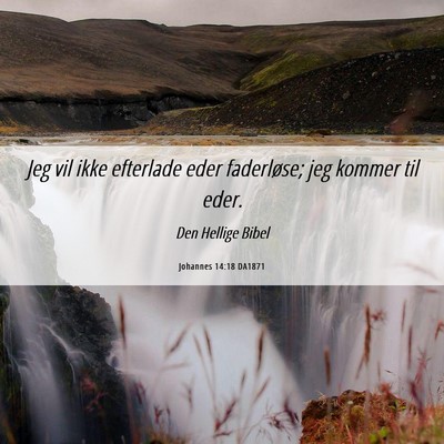 Picture 06 - Johannes 14:18 DA1871 - Jeg vil ikke efterlade eder faderløse; jeg - Bible Verse Picture