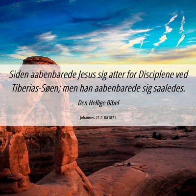 Picture 06 - Johannes 21:1 DA1871 - Siden aabenbarede Jesus sig atter for Disciplene - Bible Verse Picture