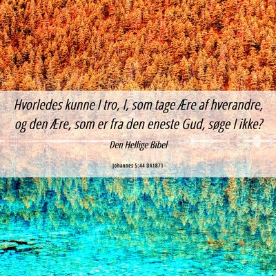 Picture 06 - Johannes 5:44 DA1871 - Hvorledes kunne I tro, I, som tage Ære af - Bible Verse Picture