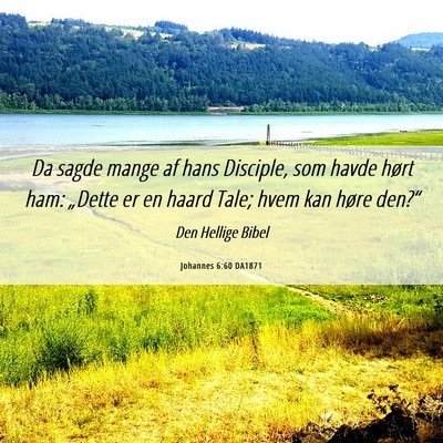 Picture 06 - Johannes 6:60 DA1871 - Da sagde mange af hans Disciple, som havde hørt - Bible Verse Picture