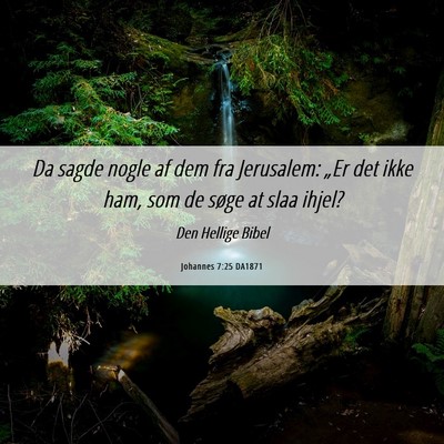 Picture 06 - Johannes 7:25 DA1871 - Da sagde nogle af dem fra Jerusalem: „Er det - Bible Verse Picture