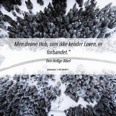 Picture 06 - Johannes 7:49 DA1871 - Men denne Hob, som ikke kender Loven, er - Bible Verse Picture