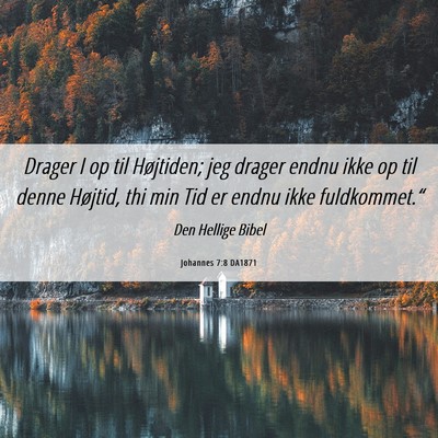 Picture 06 - Johannes 7:8 DA1871 - Drager I op til Højtiden; jeg drager endnu ikke - Bible Verse Picture