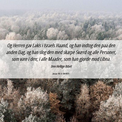 Picture 06 - Josua 10:32 DA1871 - Og Herren gav Lakis i Israels Haand, og han - Bible Verse Picture