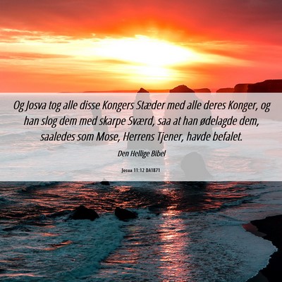 Picture 06 - Josua 11:12 DA1871 - Og Josva tog alle disse Kongers Stæder med alle - Bible Verse Picture