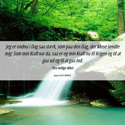 Picture 06 - Josua 14:11 DA1871 - Jeg er endnu i Dag saa stærk, som paa den Dag, - Bible Verse Picture