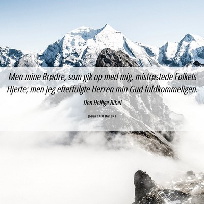 Picture 06 - Josua 14:8 DA1871 - Men mine Brødre, som gik op med mig, - Bible Verse Picture