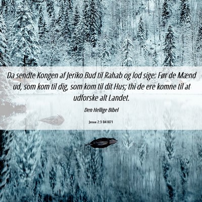 Picture 06 - Josua 2:3 DA1871 - Da sendte Kongen af Jeriko Bud til Rahab og lod - Bible Verse Picture