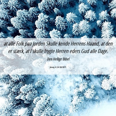 Picture 06 - Josua 4:24 DA1871 - at alle Folk paa Jorden Skulle kende Herrens - Bible Verse Picture