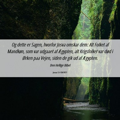 Picture 06 - Josua 5:4 DA1871 - Og dette er Sagen, hvorfor Josva omskar dem: Alt - Bible Verse Picture