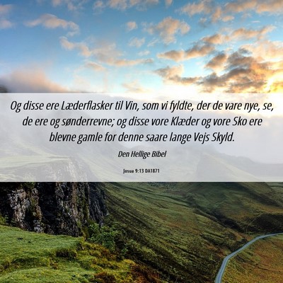 Picture 06 - Josua 9:13 DA1871 - Og disse ere Læderflasker til Vin, som vi - Bible Verse Picture