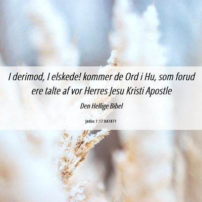 Picture 06 - Judas 1:17 DA1871 - I derimod, I elskede! kommer de Ord i Hu, som - Bible Verse Picture
