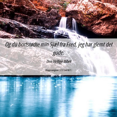 Picture 06 - Klagesangene 3:17 DA1871 - Og du bortstødte min Sjæl fra Fred, jeg har - Bible Verse Picture