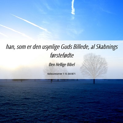 Picture 06 - Kolossenserne 1:15 DA1871 - han, som er den usynlige Guds Billede, al - Bible Verse Picture