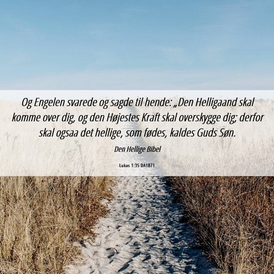 Picture 06 - Lukas 1:35 DA1871 - Og Engelen svarede og sagde til hende: „Den - Bible Verse Picture