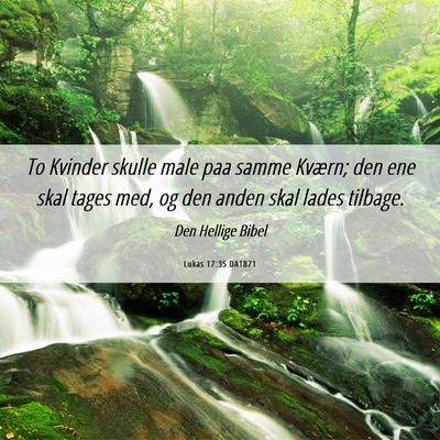Picture 06 - Lukas 17:35 DA1871 - To Kvinder skulle male paa samme Kværn; den ene - Bible Verse Picture
