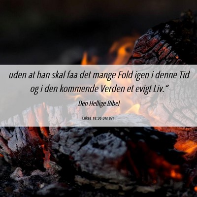 Picture 06 - Lukas 18:30 DA1871 - uden at han skal faa det mange Fold igen i denne - Bible Verse Picture
