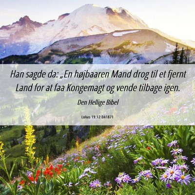 Picture 06 - Lukas 19:12 DA1871 - Han sagde da: „En højbaaren Mand drog til et - Bible Verse Picture