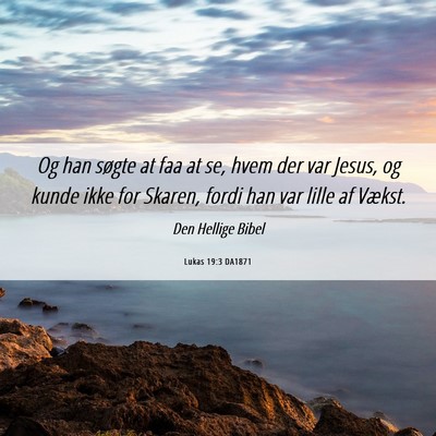 Picture 06 - Lukas 19:3 DA1871 - Og han søgte at faa at se, hvem der var Jesus, - Bible Verse Picture