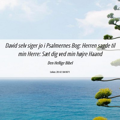 Picture 06 - Lukas 20:42 DA1871 - David selv siger jo i Psalmernes Bog: Herren - Bible Verse Picture