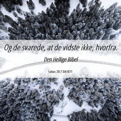 Picture 06 - Lukas 20:7 DA1871 - Og de svarede, at de vidste ikke, - Bible Verse Picture