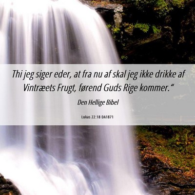 Picture 06 - Lukas 22:18 DA1871 - Thi jeg siger eder, at fra nu af skal jeg ikke - Bible Verse Picture