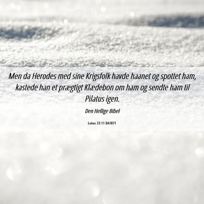 Picture 06 - Lukas 23:11 DA1871 - Men da Herodes med sine Krigsfolk havde haanet og - Bible Verse Picture