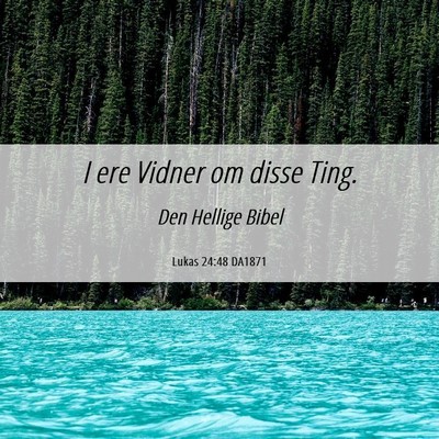 Picture 06 - Lukas 24:48 DA1871 - I ere Vidner om disse - Bible Verse Picture