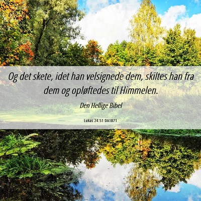 Picture 06 - Lukas 24:51 DA1871 - Og det skete, idet han velsignede dem, skiltes - Bible Verse Picture