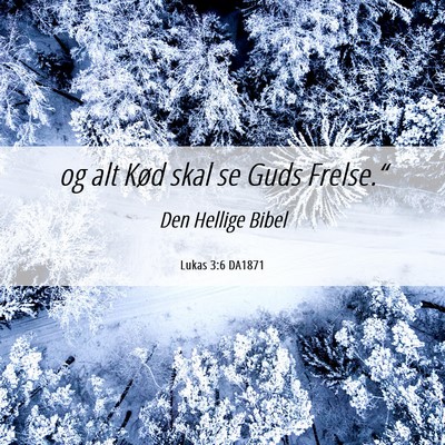 Picture 06 - Lukas 3:6 DA1871 - og alt Kød skal se Guds - Bible Verse Picture