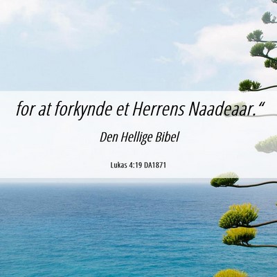 Picture 06 - Lukas 4:19 DA1871 - for at forkynde et Herrens - Bible Verse Picture