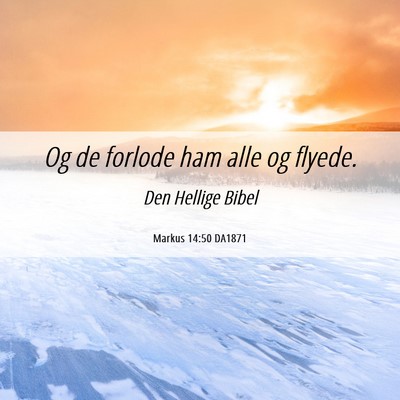 Picture 06 - Markus 14:50 DA1871 - Og de forlode ham alle og - Bible Verse Picture