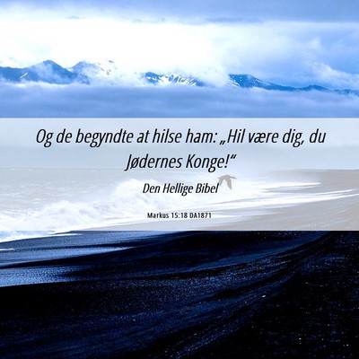 Picture 06 - Markus 15:18 DA1871 - Og de begyndte at hilse ham: „Hil være dig, du - Bible Verse Picture