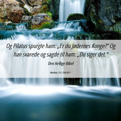 Picture 06 - Markus 15:2 DA1871 - Og Pilatus spurgte ham: „Er du Jødernes - Bible Verse Picture