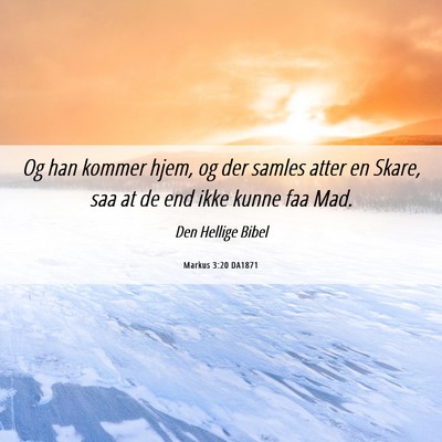 Picture 06 - Markus 3:20 DA1871 - Og han kommer hjem, og der samles atter en Skare, - Bible Verse Picture
