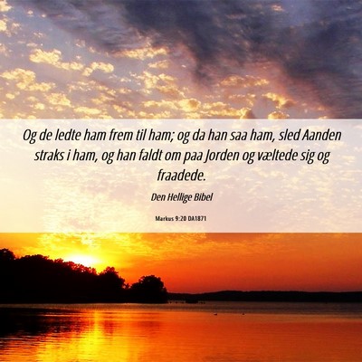 Picture 06 - Markus 9:20 DA1871 - Og de ledte ham frem til ham; og da han saa ham, - Bible Verse Picture