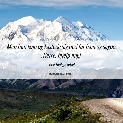 Picture 06 - Matthæus 15:25 DA1871 - Men hun kom og kastede sig ned for ham og sagde: - Bible Verse Picture