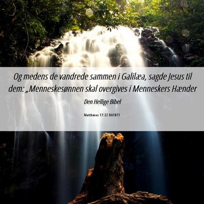 Picture 06 - Matthæus 17:22 DA1871 - Og medens de vandrede sammen i Galilæa, sagde - Bible Verse Picture